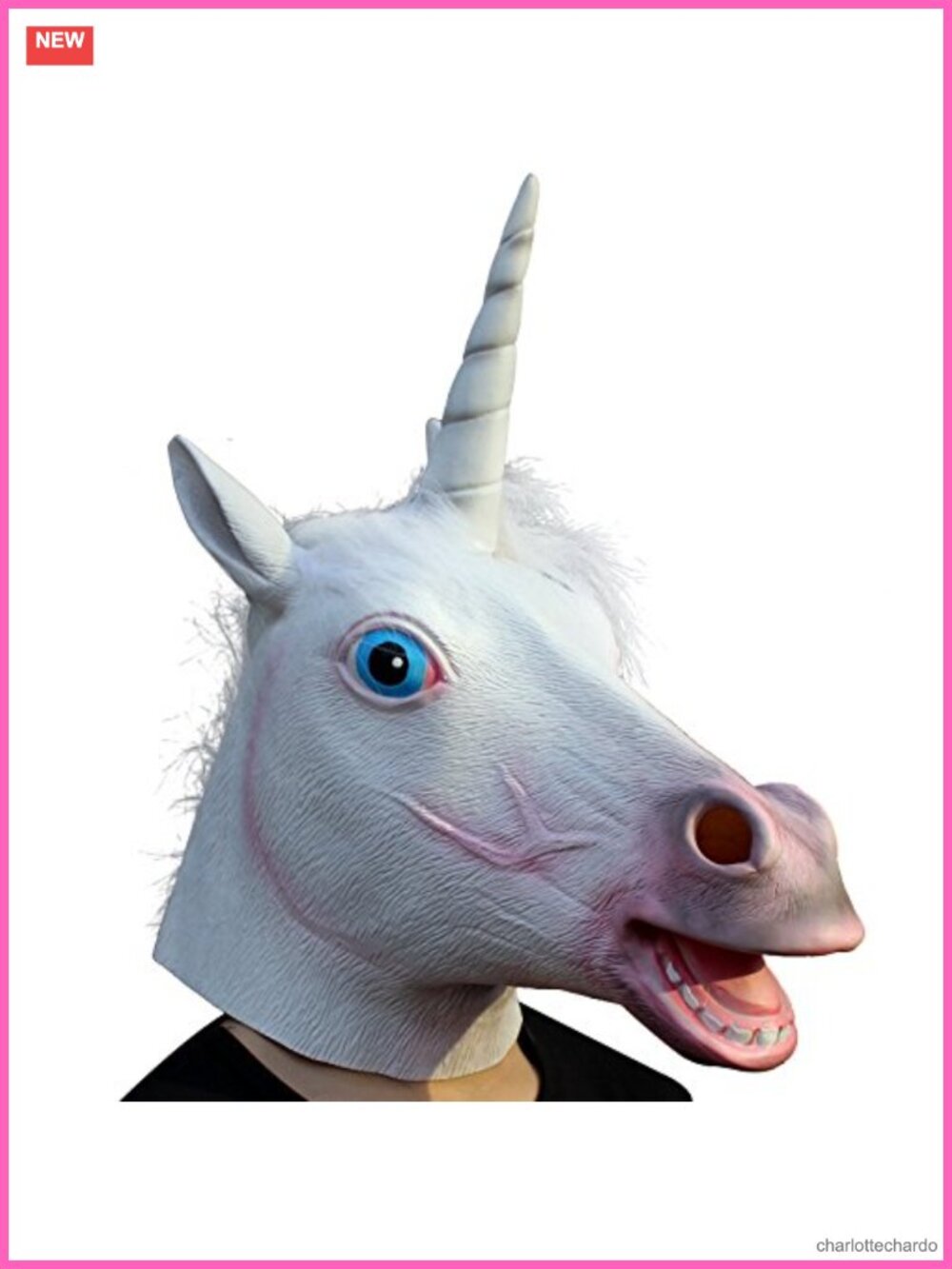 Natural Latex Full Head Unicorn Mask Fantasy Costume Cosplay Halloween